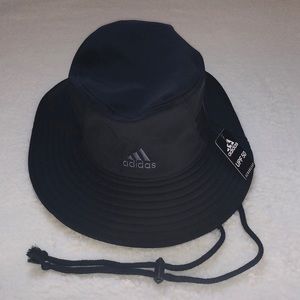 NWT Adidas Black Bucket Hat with Drawstring